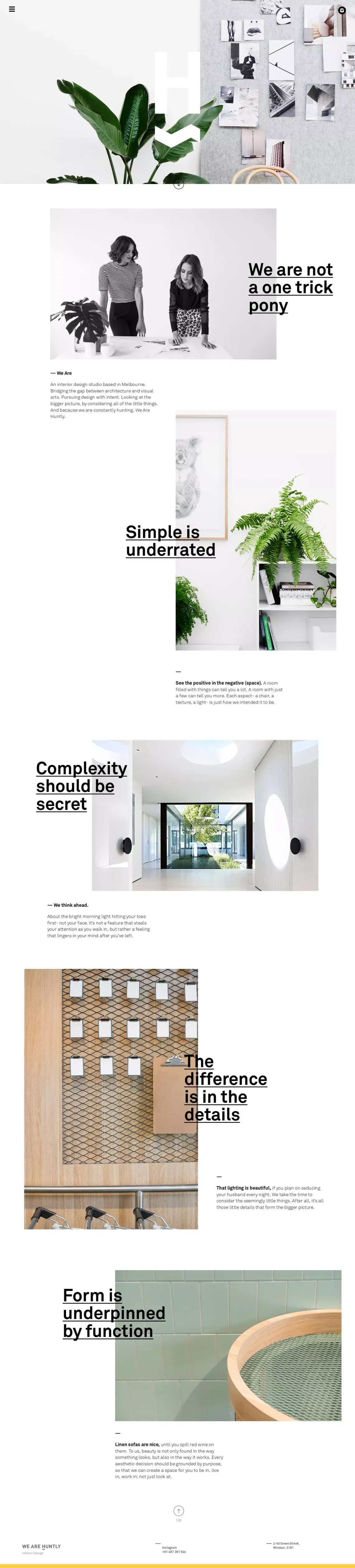 Huntly - Portfolio design
