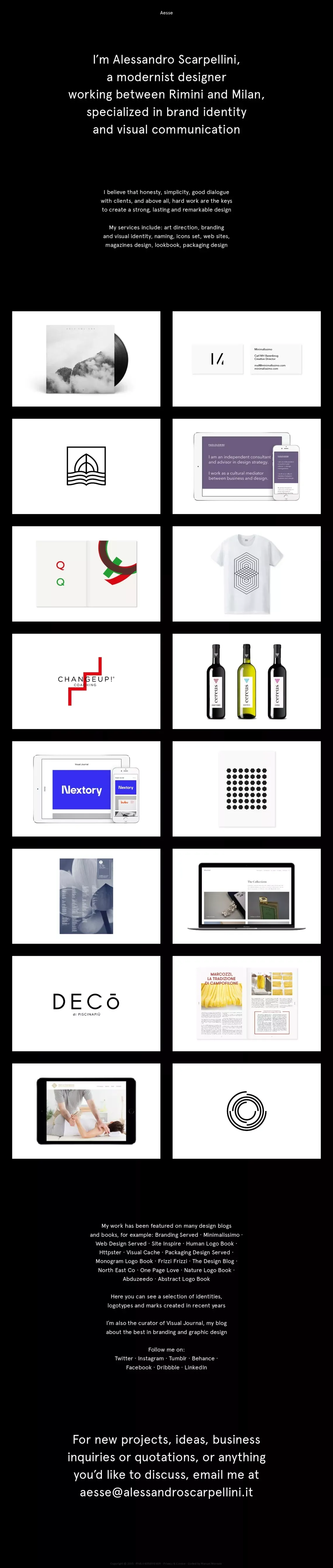 Alessandro Scarpellini. Modernist Designer - Portfolio design
