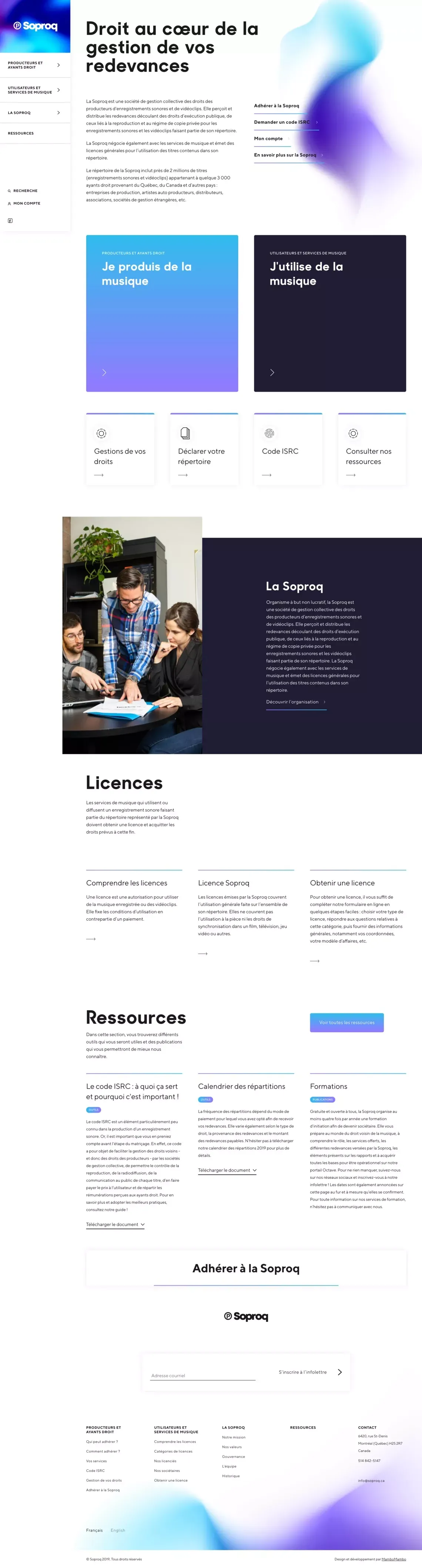 Droit au cœur de la gestion de vos redevances – SOPROQ - Other design