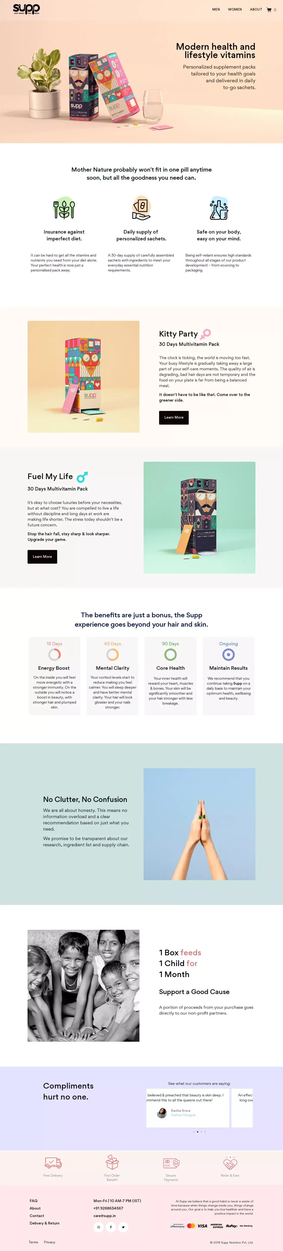 Shop Vitamins & Supplements in India | Supp Nutrition - Ecommerce design