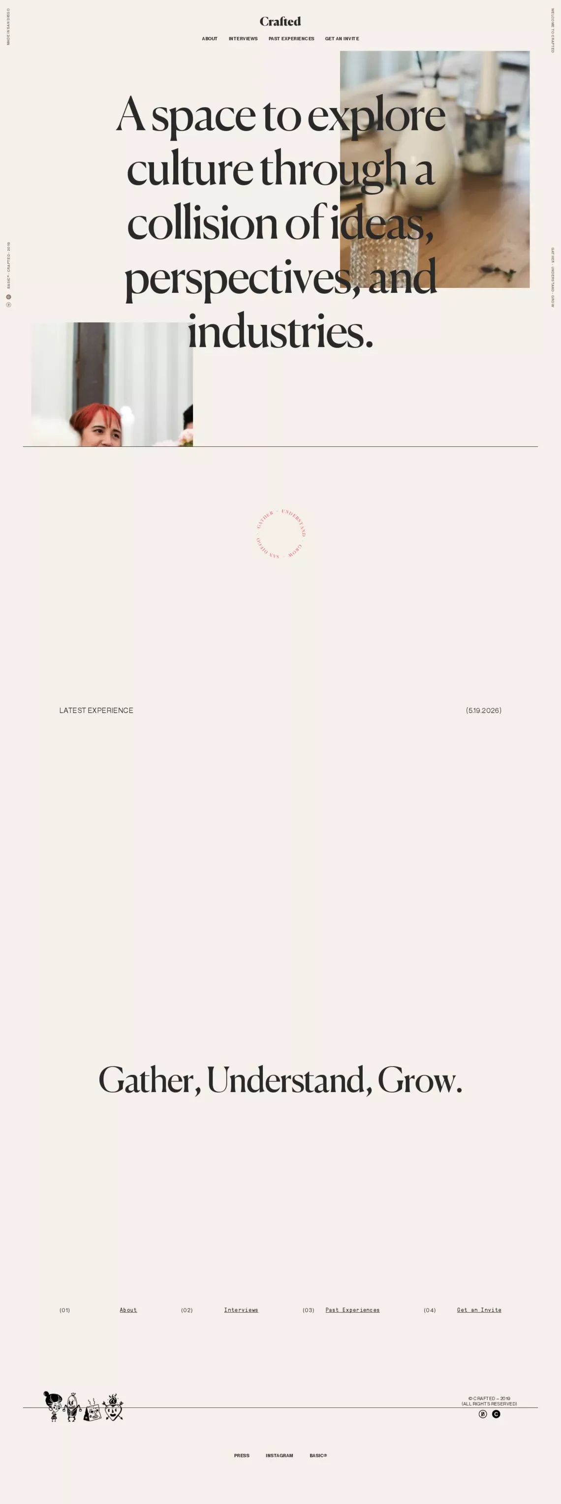 Crafted - website design