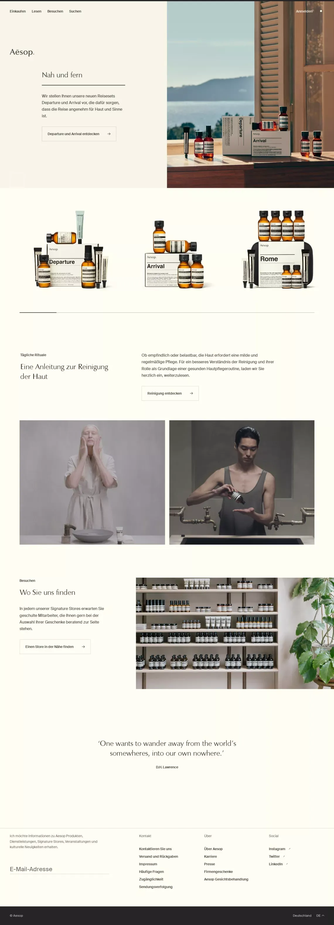 Aesop - Landing design