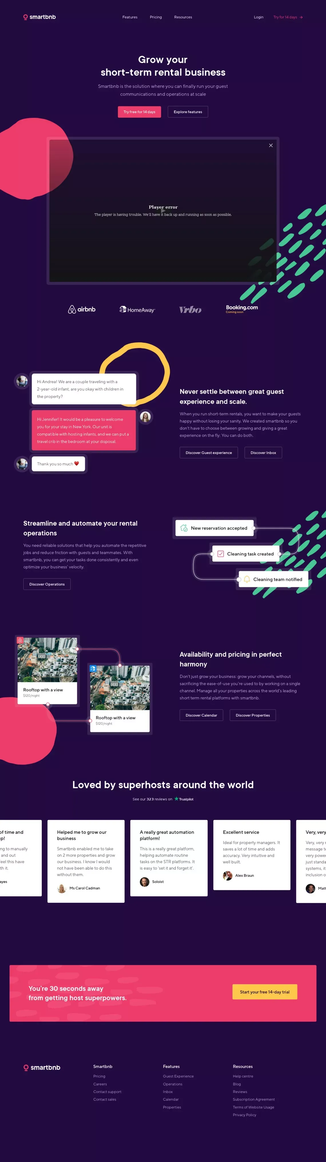 Smartbnb - website design