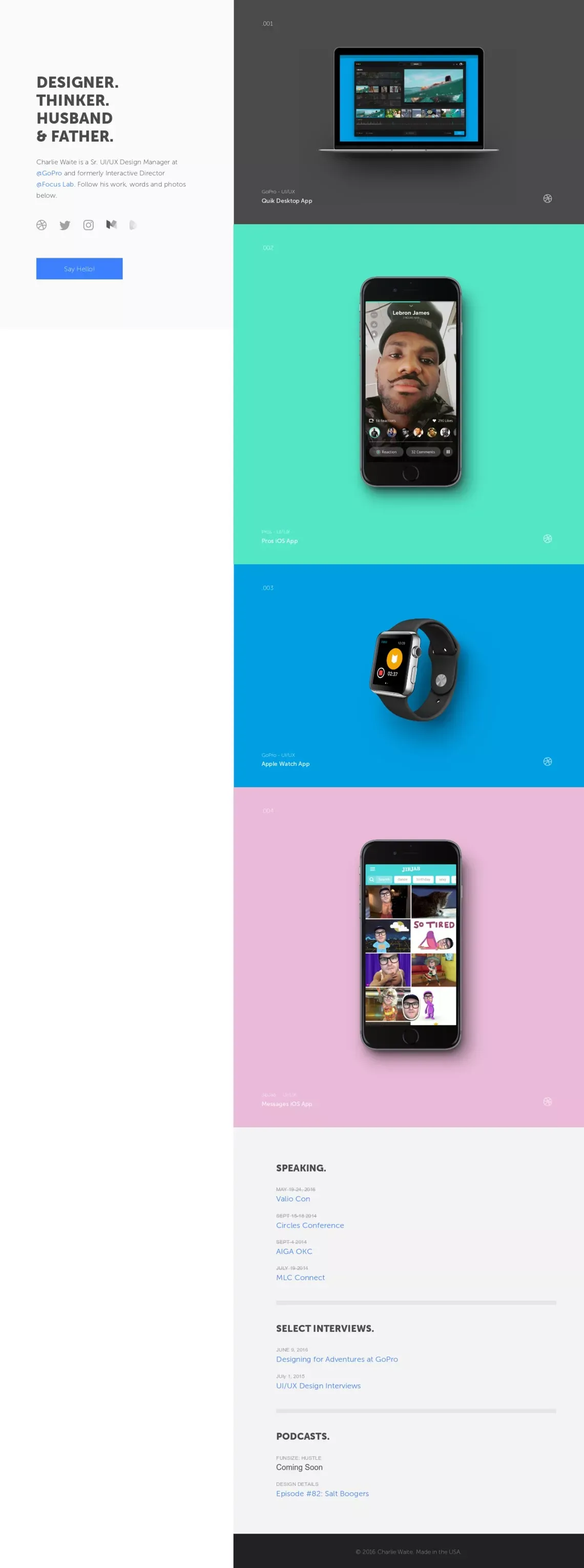 Portfolio of Charlie Waite - Portfolio design