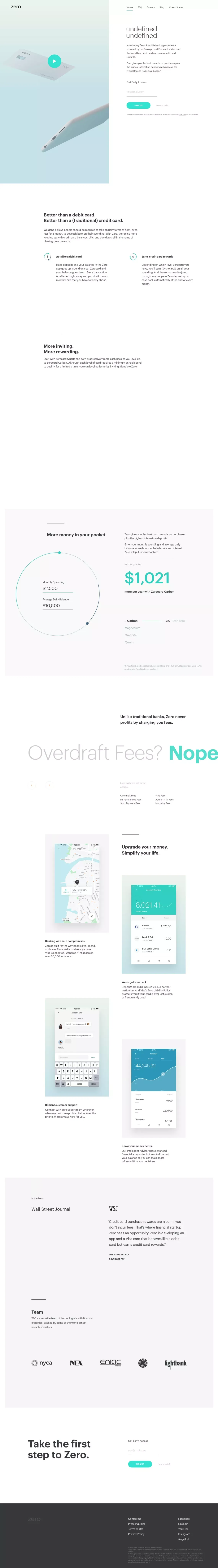 https://zerofinancial.com/ - Landing design