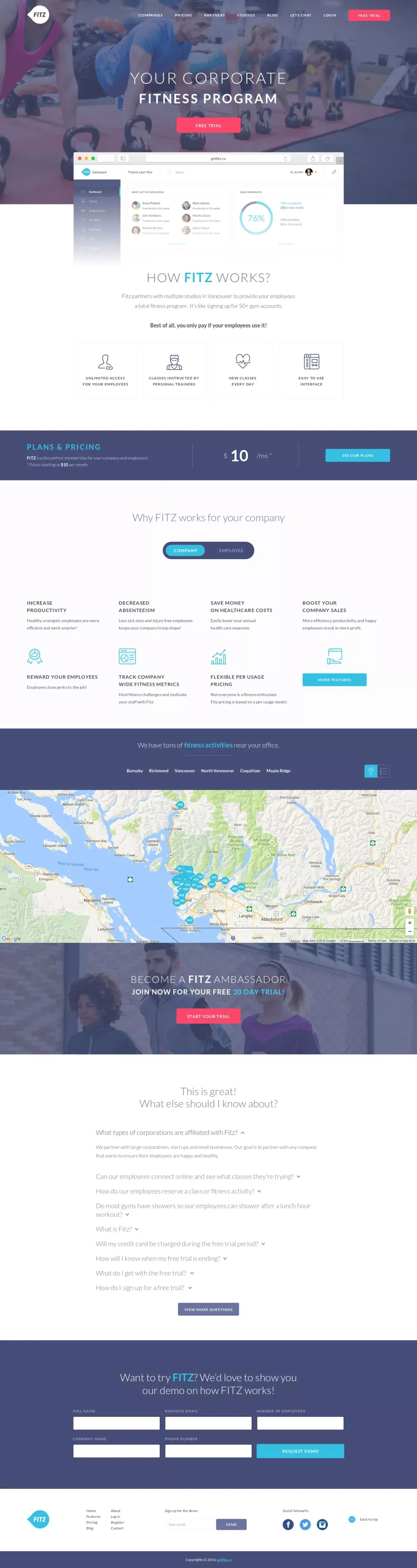 Get Fitz - Landing design