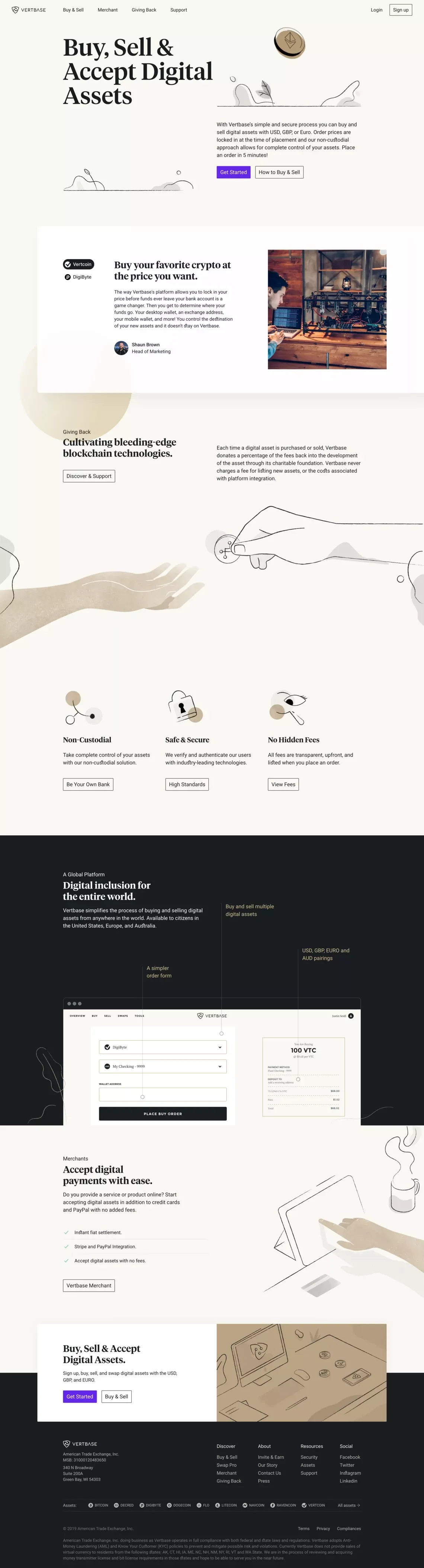 Vertbase | Home - Landing design