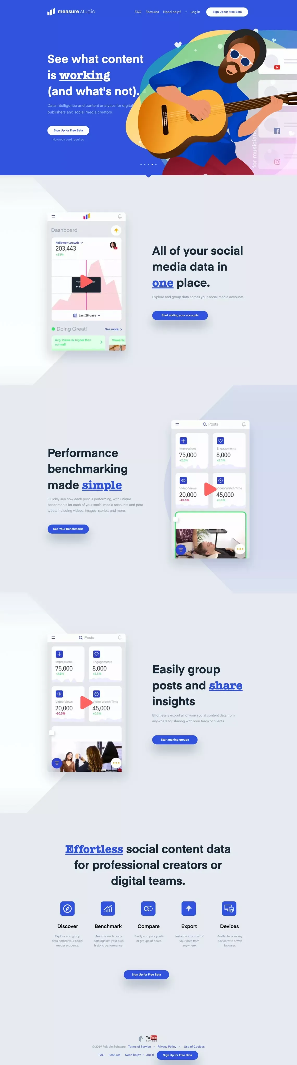 Measure Studio - Landing design