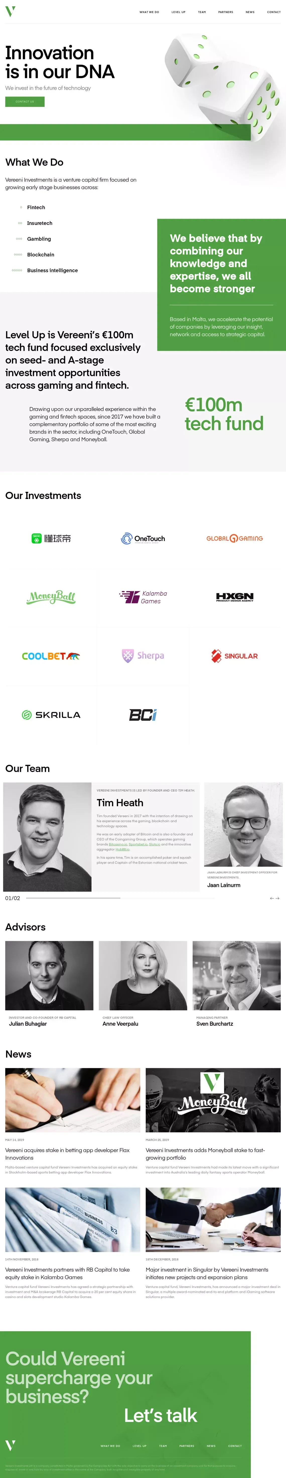 Vereeni - website design