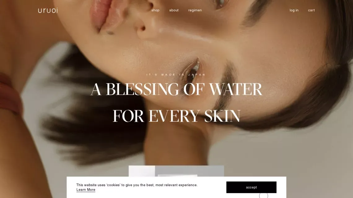 uruoi | Japanese skincare since 1989 - website design