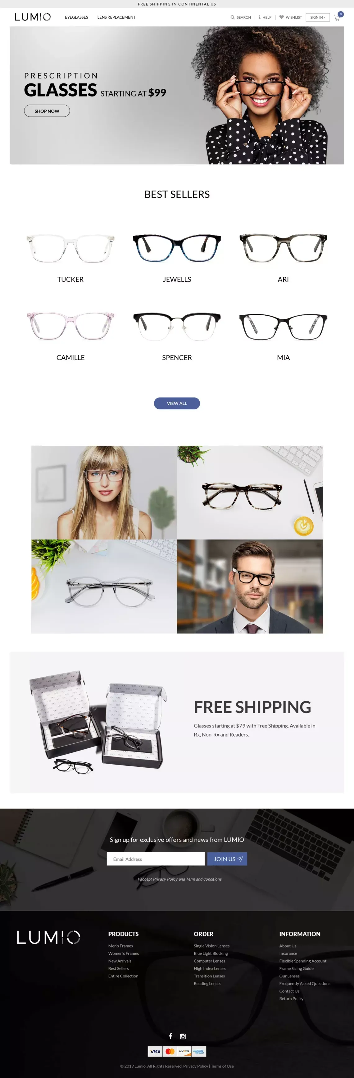 Prescription Glasses | Eyeglasses & Frames | Glasses Online - website design