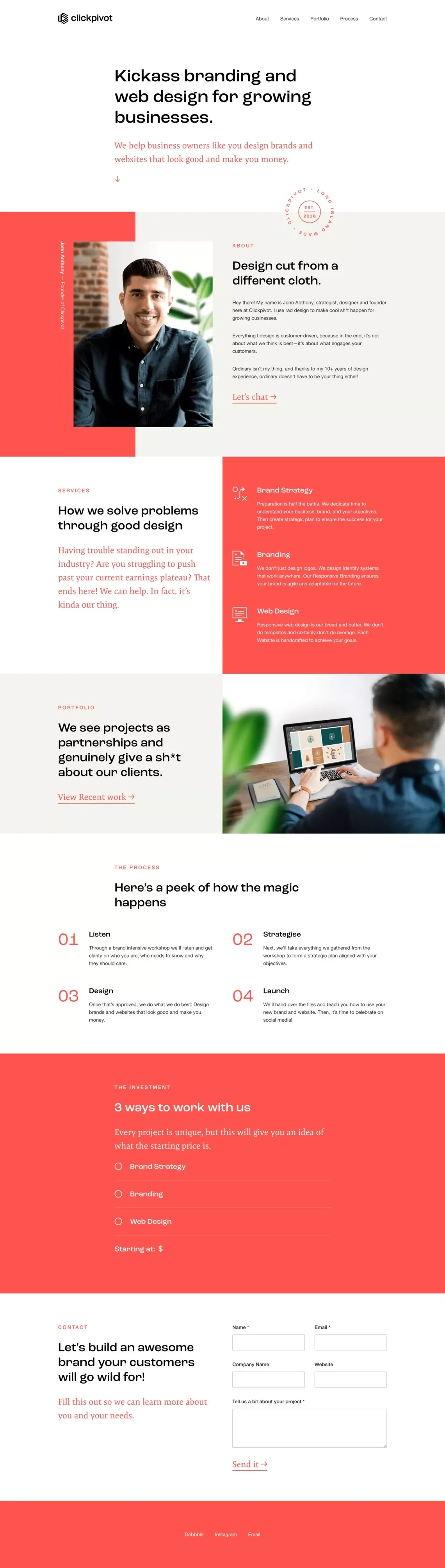 Clickpivot| Custom Branding and Web Design - Portfolio design