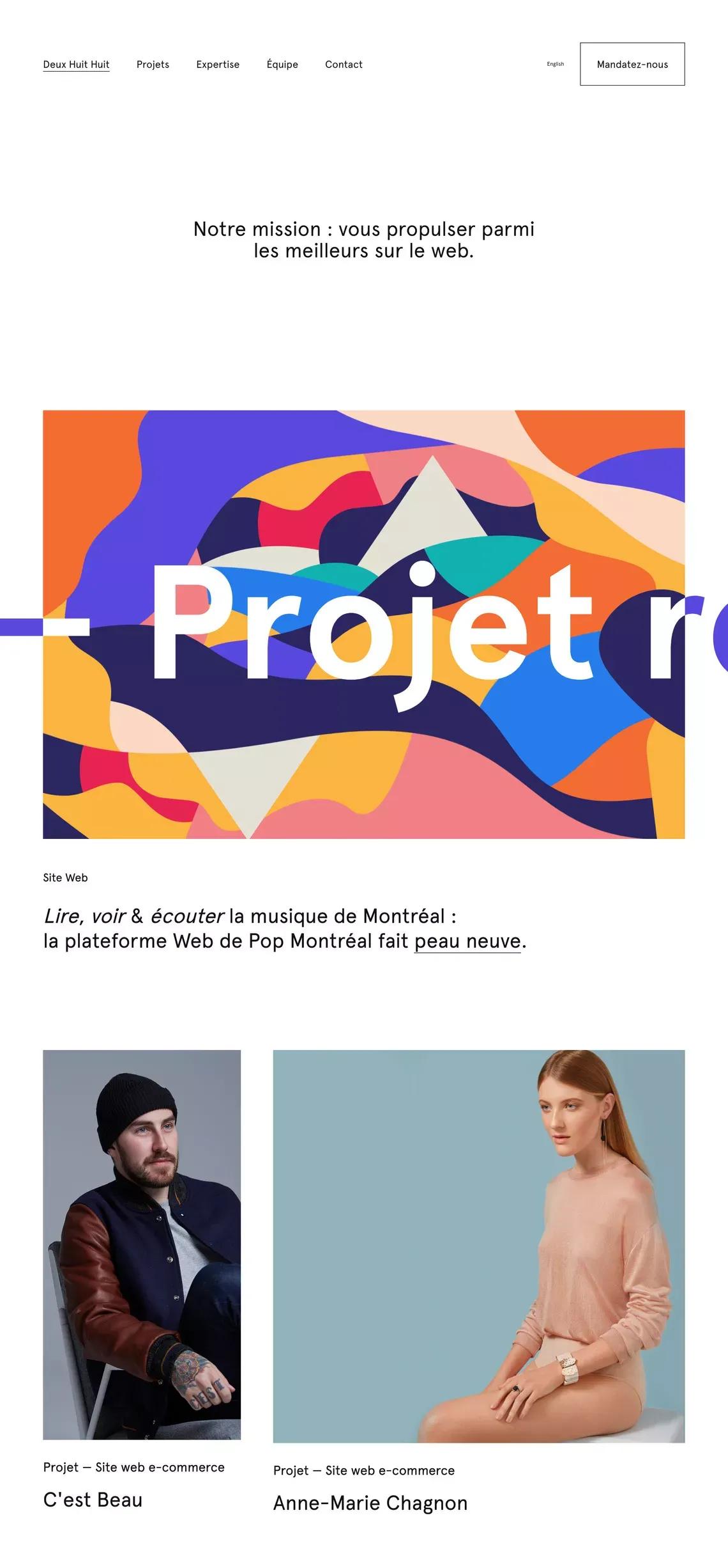 Deux Huit Huit | Agence web et design de Montréal - Portfolio design