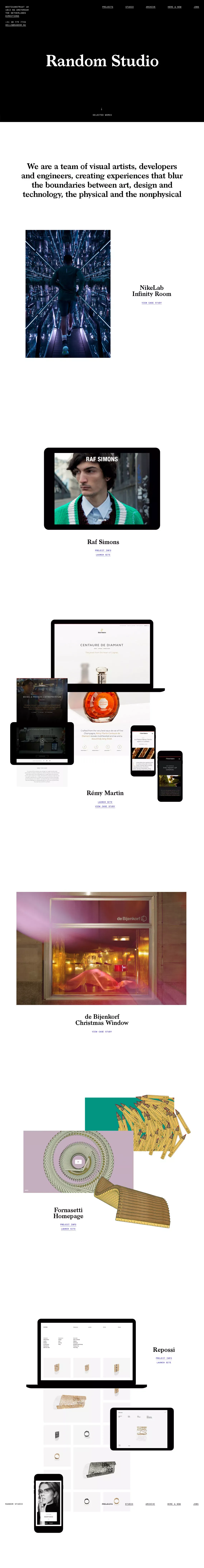 Random Studio — Selected Works - Portfolio design