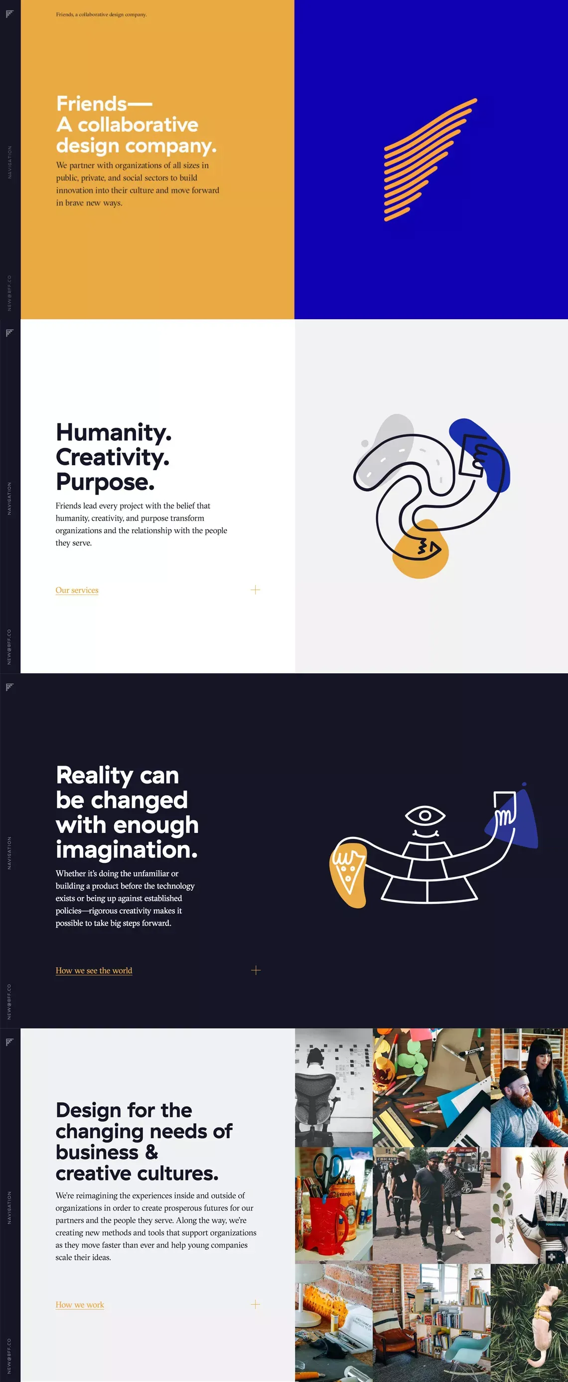 About Friends · A collaborative design company. - Portfolio design