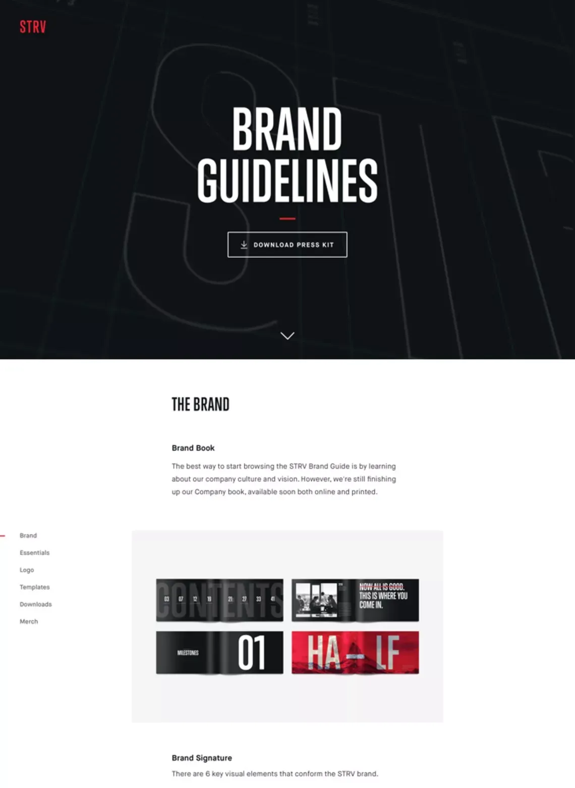 STRV Brand Guidelines - website design