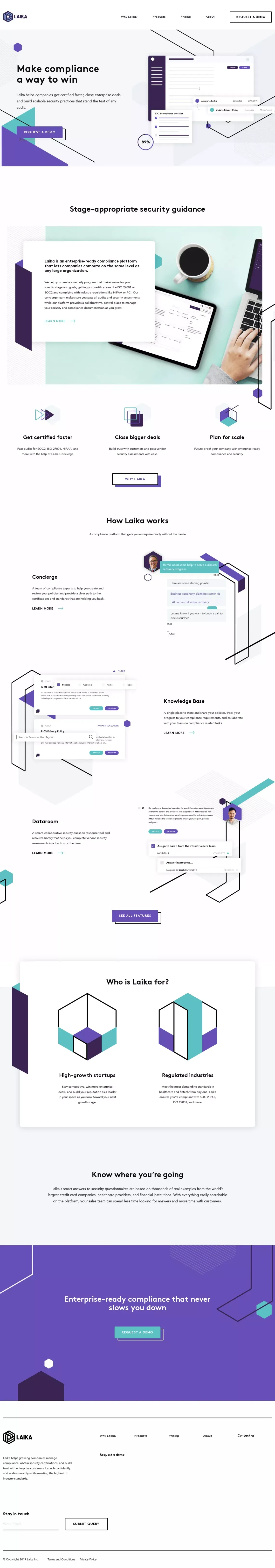 Homepage | Laika - website design