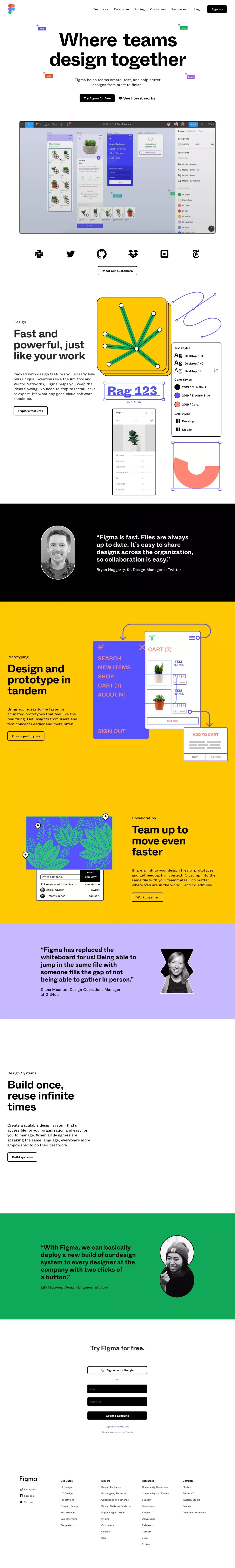 Figma: the collaborative interface design tool. - Landing design