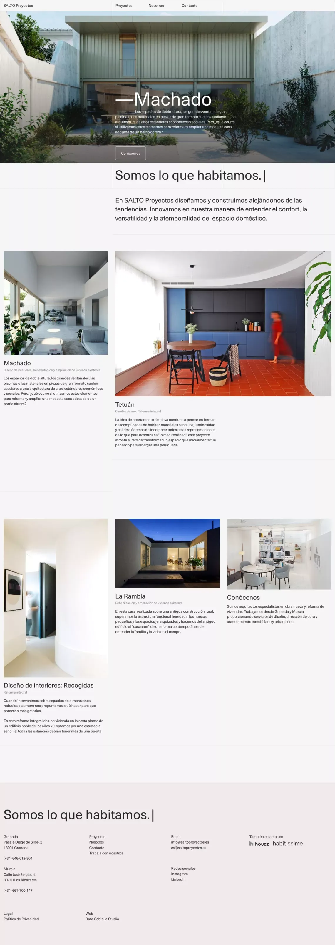 SALTO Proyectos — Estudio de Arquitectura – Granada y Murcia - Portfolio design