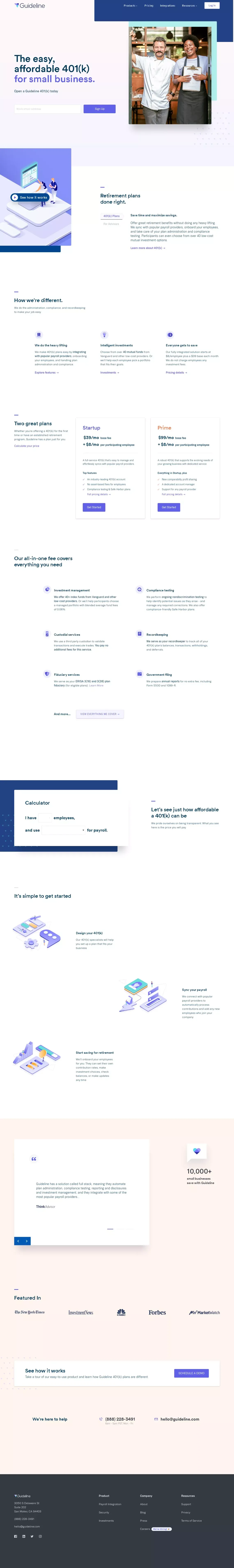 https://guideline.com/ - Landing design