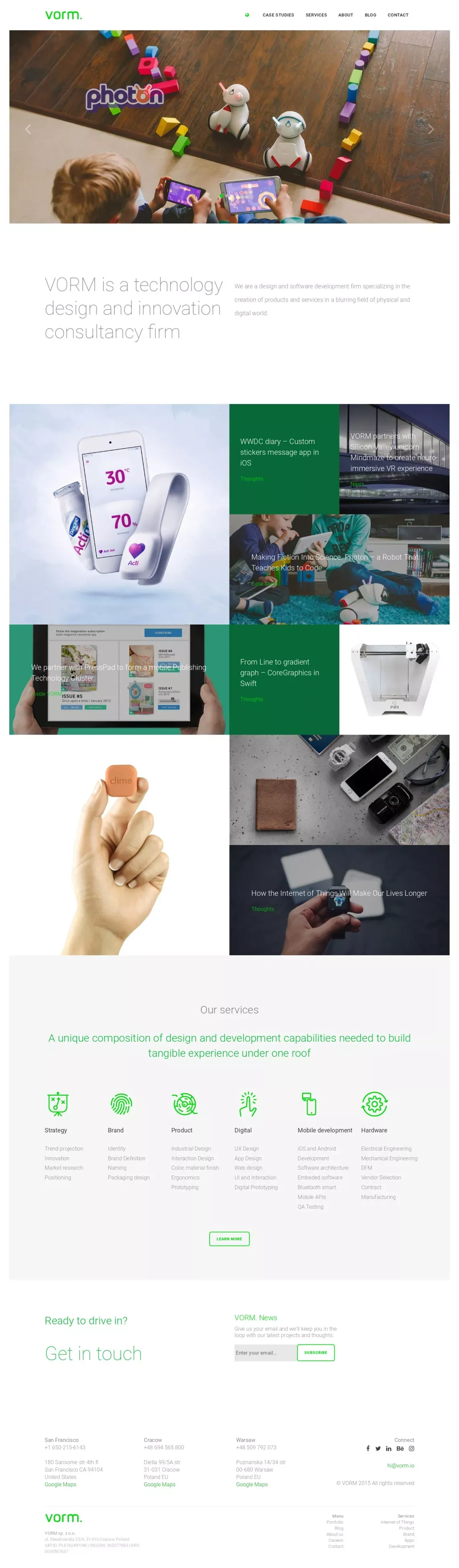 VORM | Technology Design and Innovation Consultancy Firm - Portfolio design