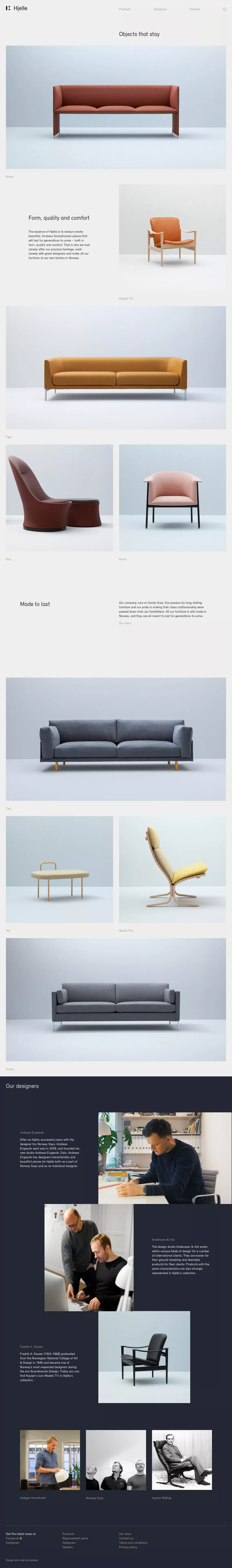 Hjelle - Ecommerce design