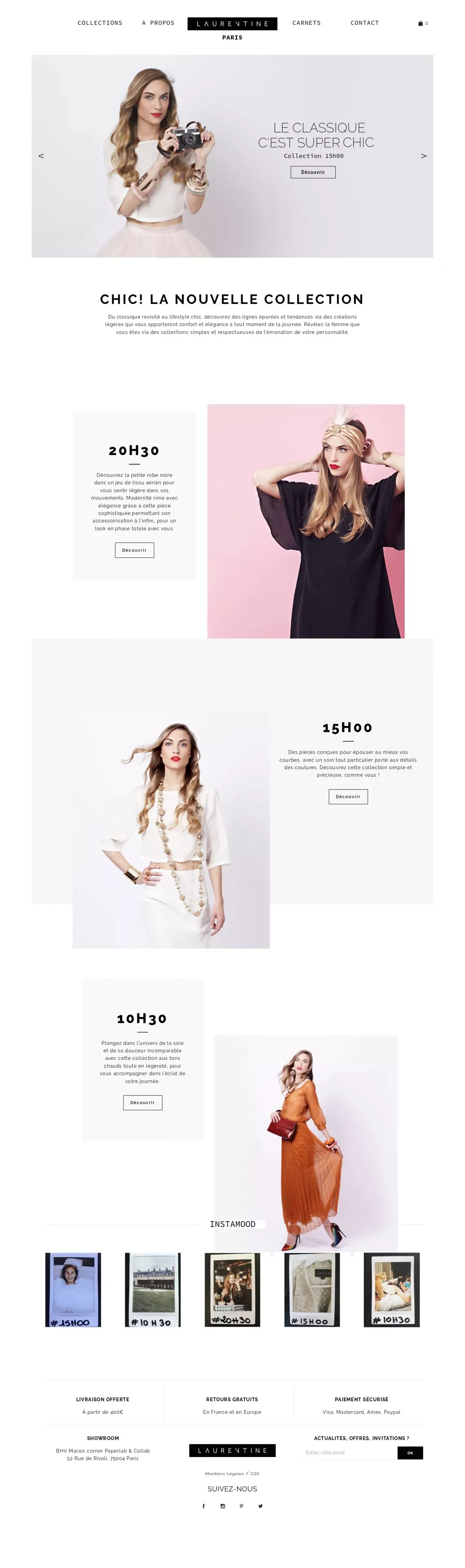 LaurentineLaurentine.fr - Ecommerce design