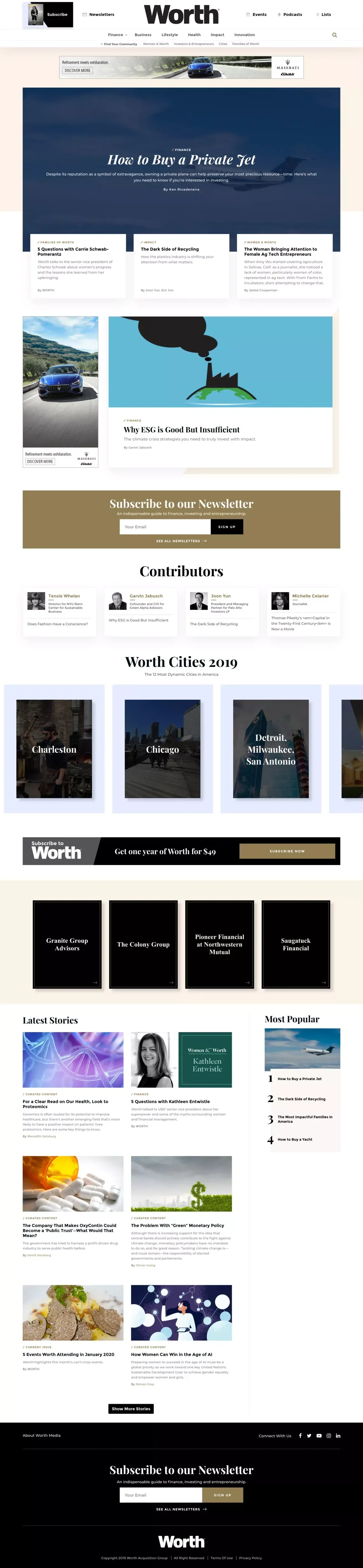 	Home - Worth - Blog design