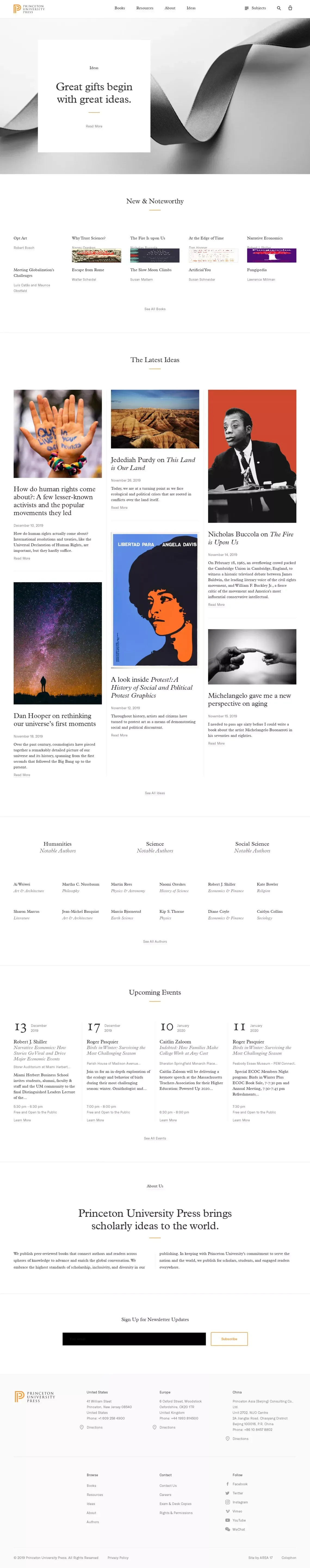 Princeton University Press - Blog design