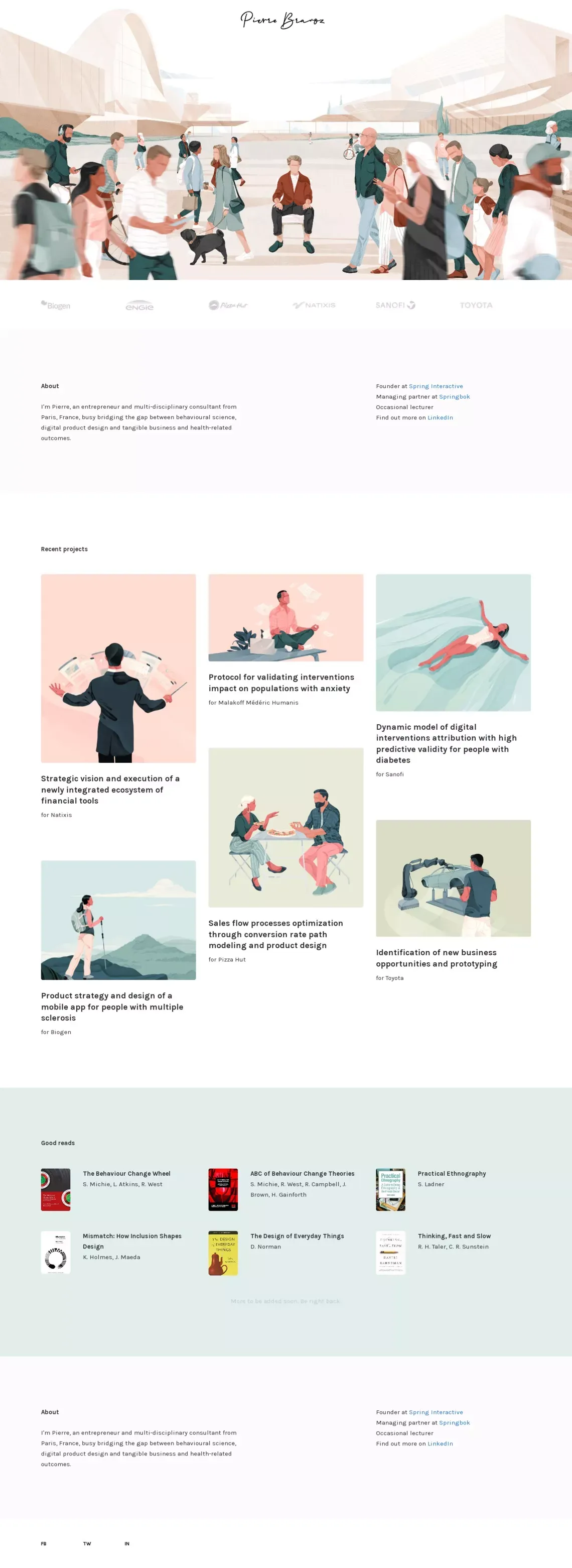 Pierre Bravoz - Entrepreneur & Multi Disciplinary Consultant - Portfolio design