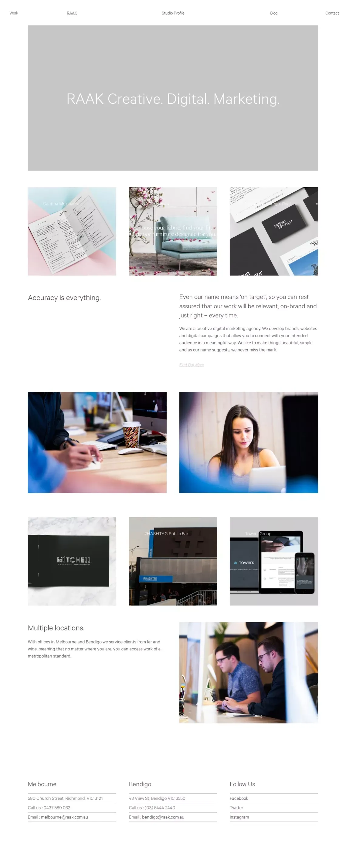 RAAK | Web Design and Graphic Design Melbourne | Creative Agency - Portfolio design
