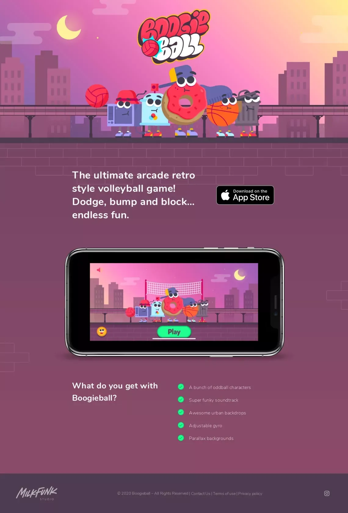 BoogieBall - website design
