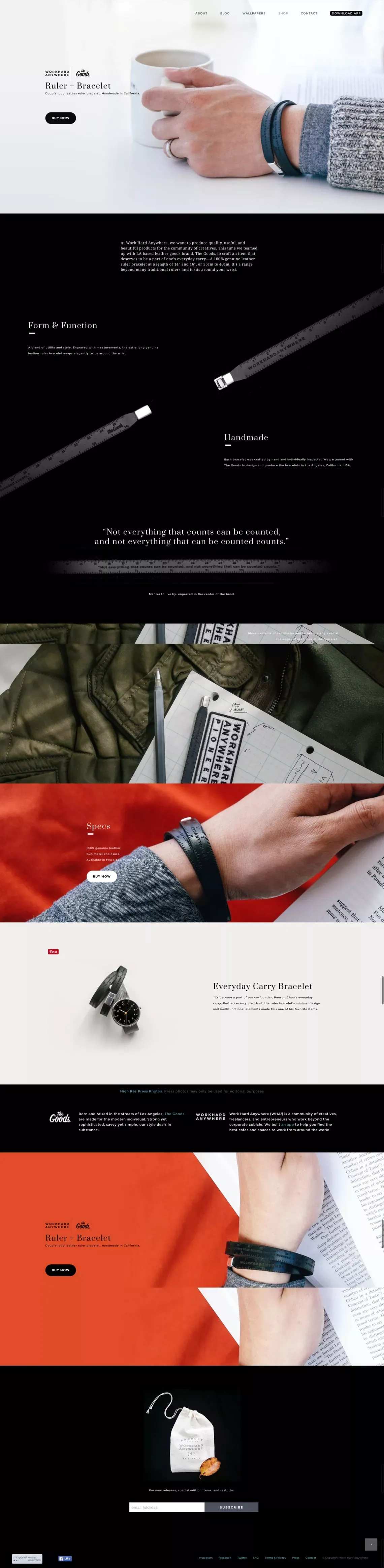 Ruler Bracelet — a blend of utility and style - Landing design