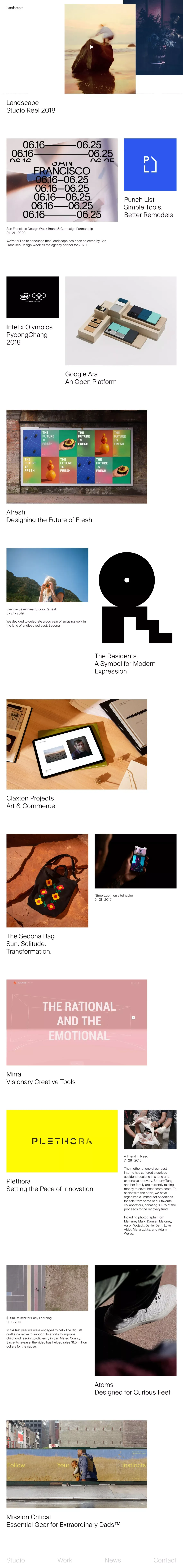 Landing - Landscape - Portfolio design