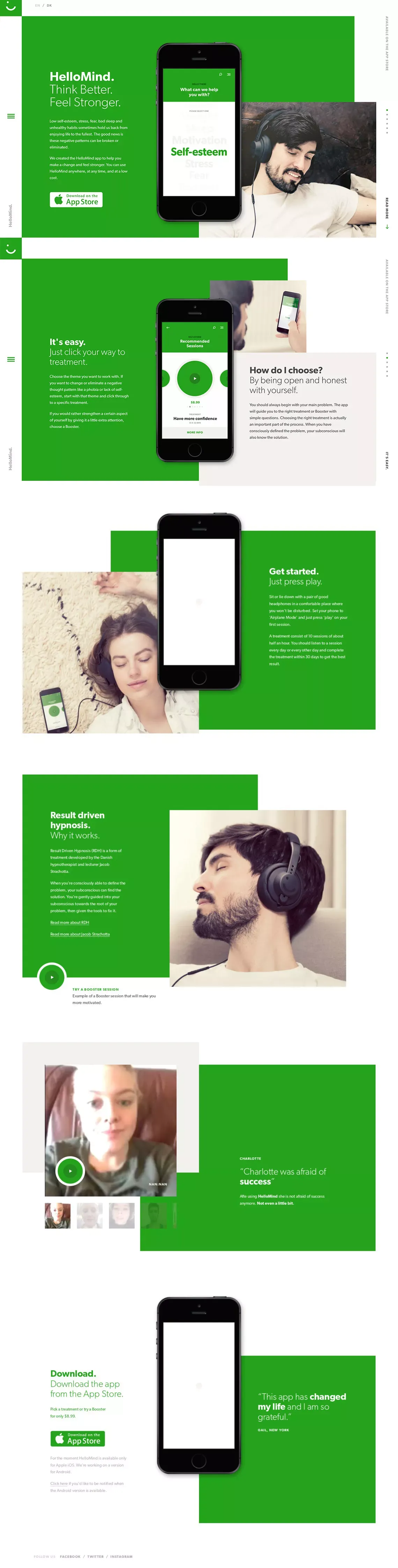 HelloMind - Landing design