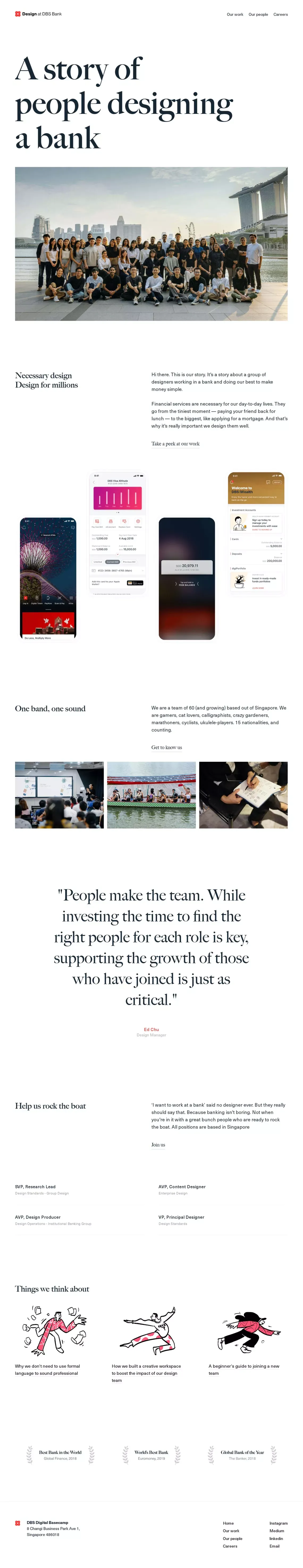 Design at DBS Bank - Portfolio design