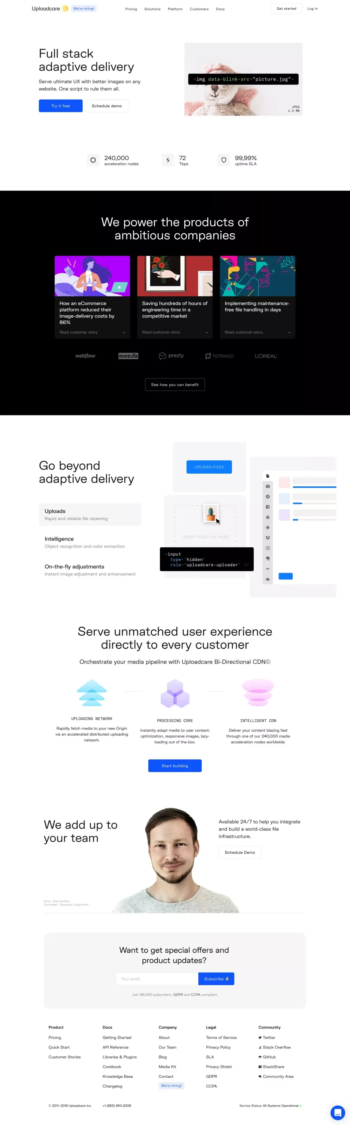 Uploadcare | The edge cloud platform beyond the best of the web | Uploadcare - Landing design