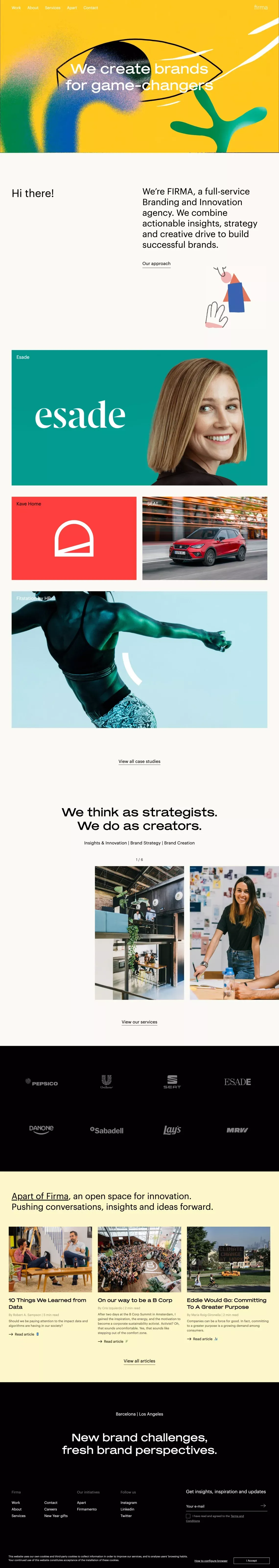 Branding & Innovation Agency | Firma - Portfolio design