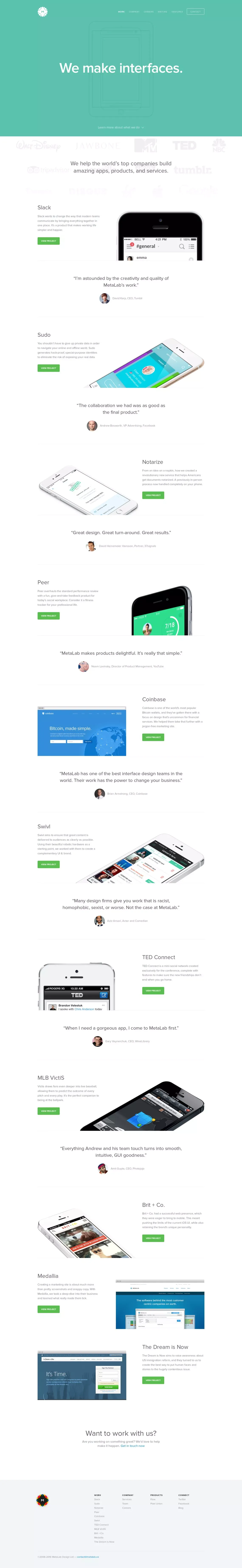 MetaLab - We make interfaces. - Portfolio design