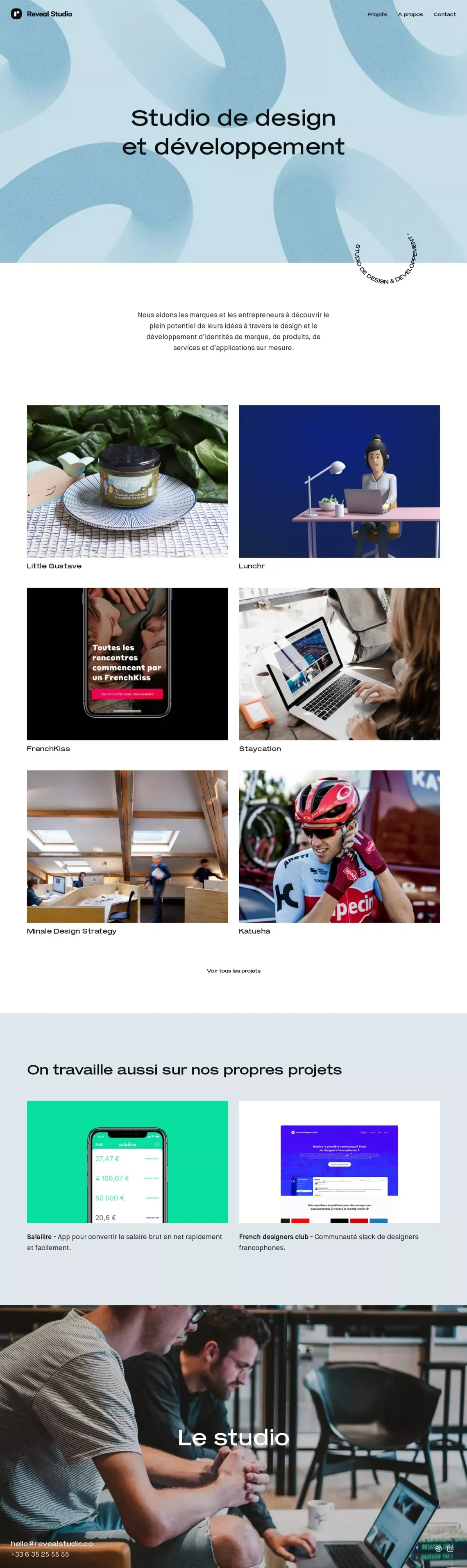 Studio de design & développement | Reveal Studio - website design