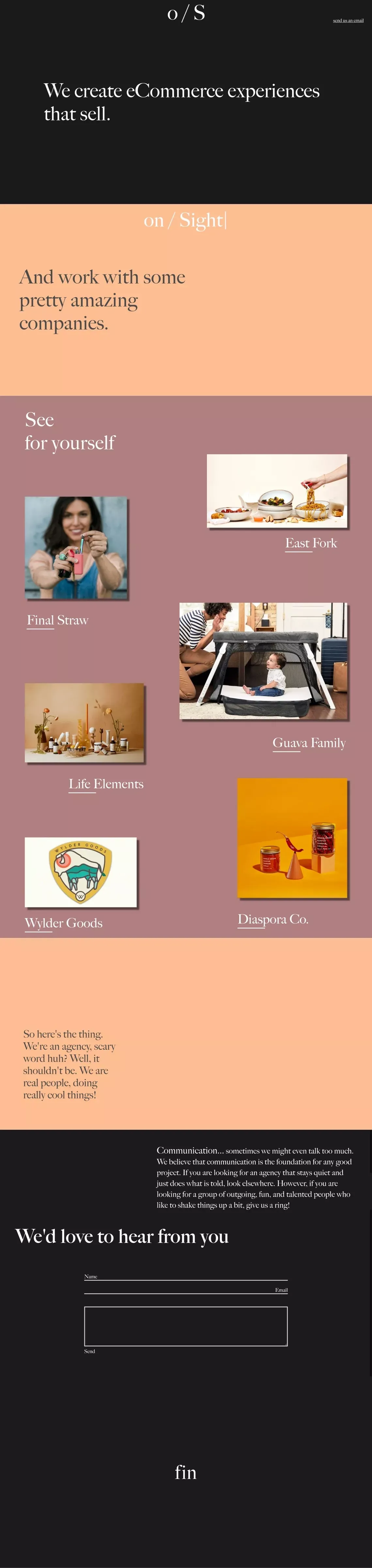 on / Sight - Portfolio design