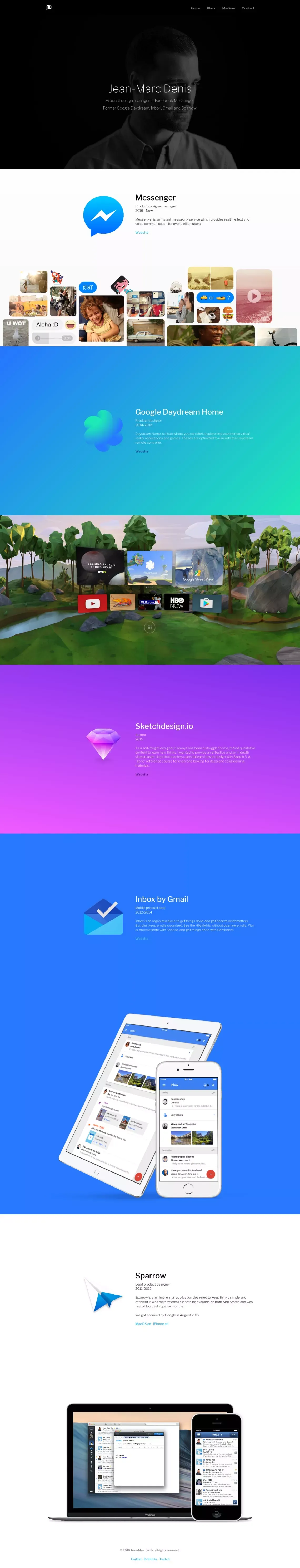 Jean-Marc Denis - Home - Portfolio design
