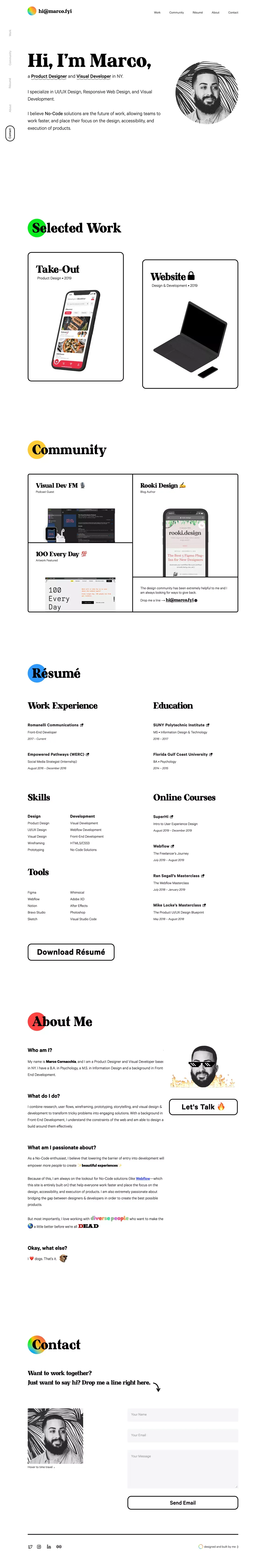 Marco Cornacchia - Portfolio design