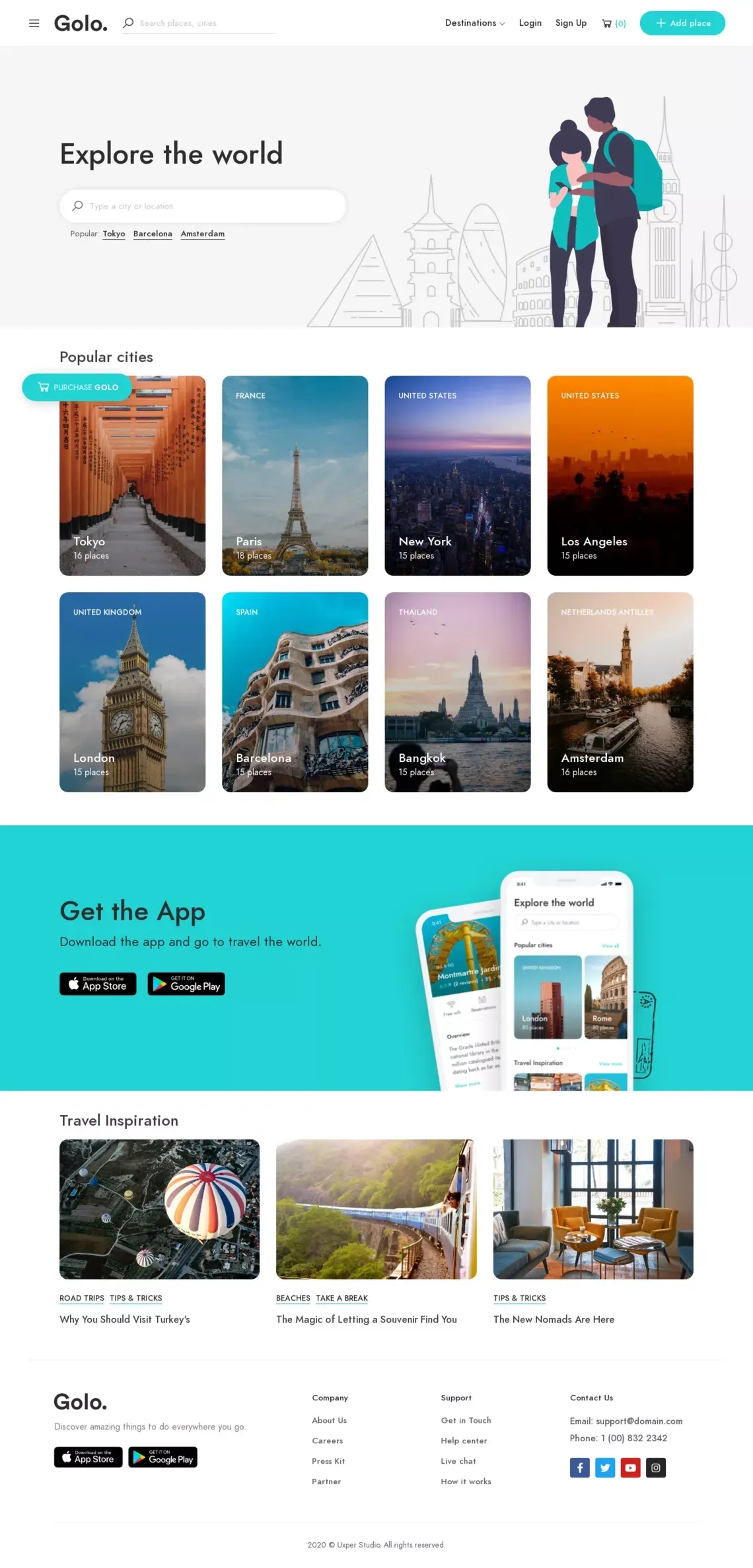 Home - Golo - Landing design
