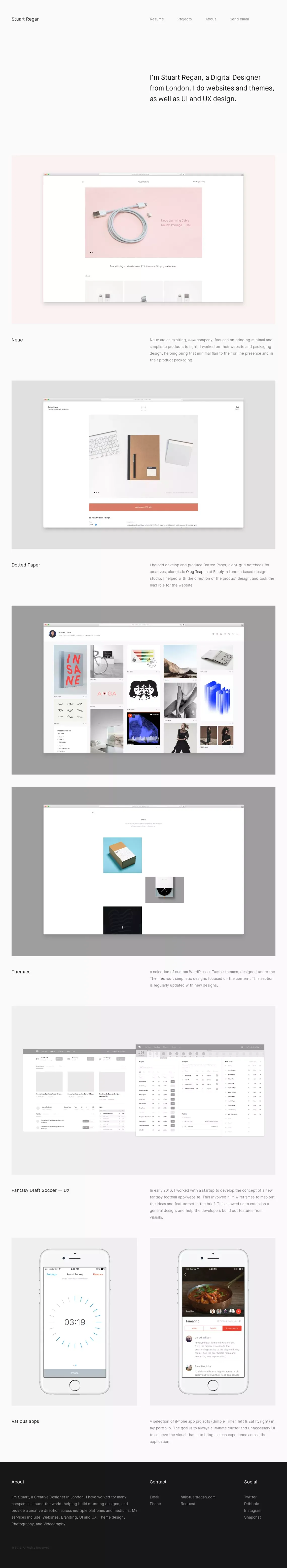 Stuart Regan — Creative Designer for your Business - Portfolio design