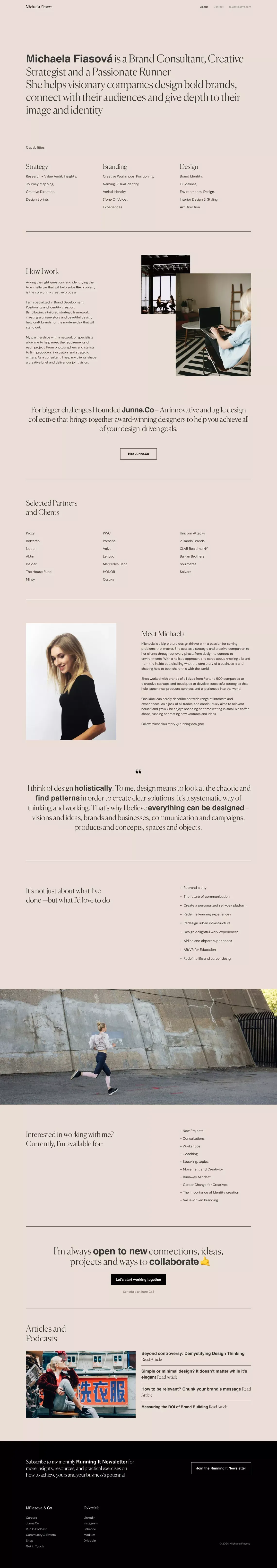About | Michaela Fiasova - Portfolio design