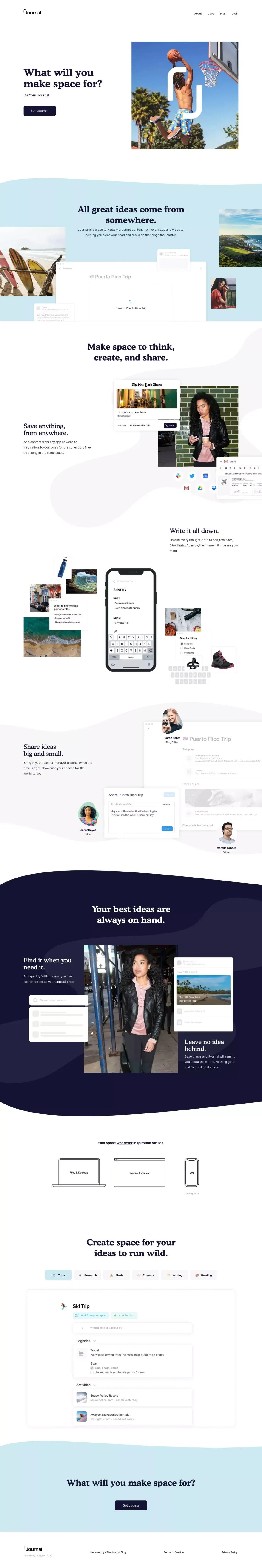 Journal - Landing design