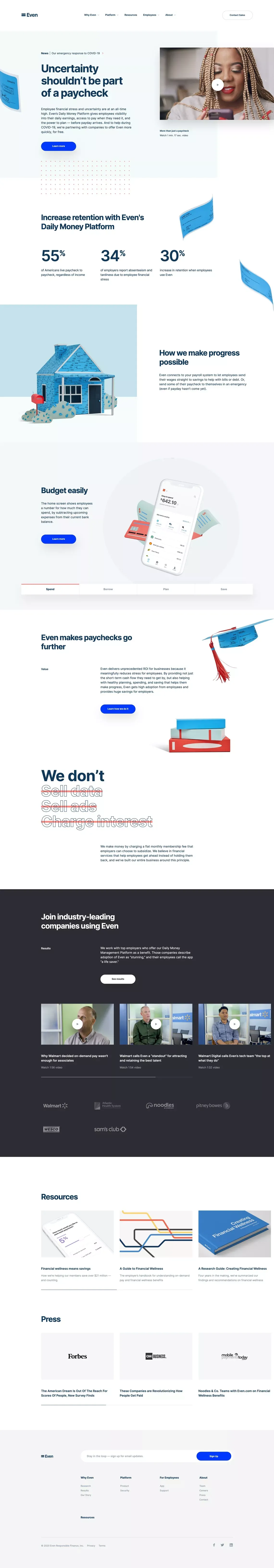 Even.com - Landing design