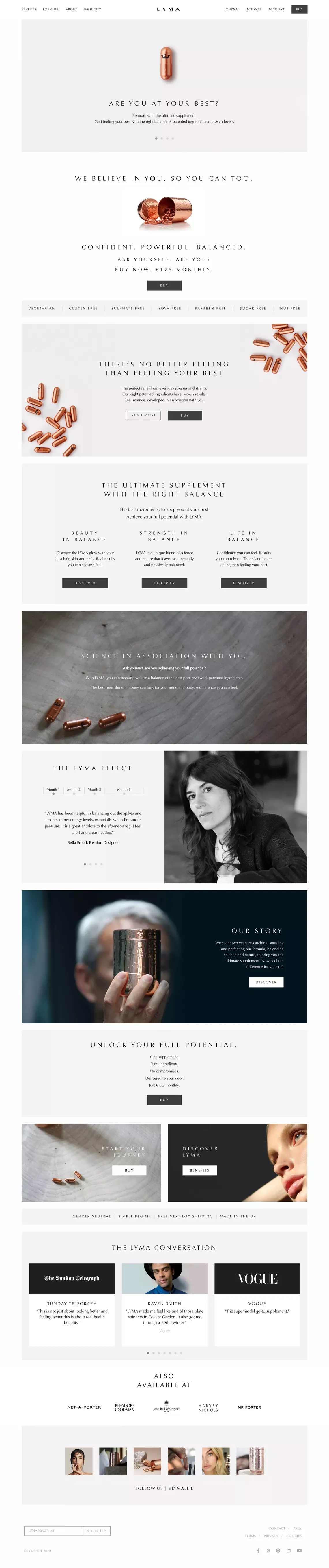 https://Lyma.life/ - Landing design