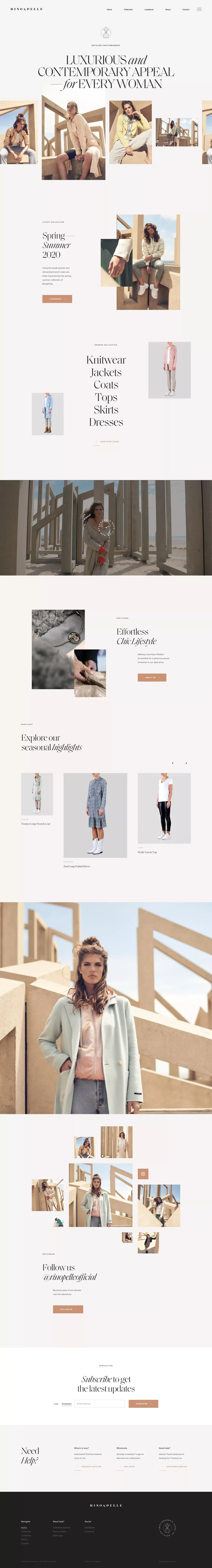 Rino & Pelle — Home - Ecommerce design